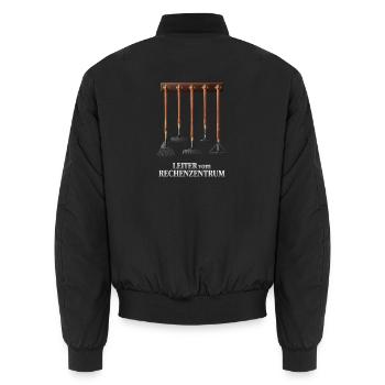 Rechenzentrum Gärtner Garten Gartenarbeit - Unisex Bomberjacke - Schwarz - Hinten - AI Model Male 185 light (185cm)