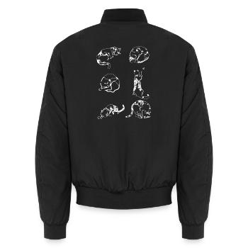 Das Leben einer Katze - Unisex Bomberjacke - Schwarz - Hinten - AI Model Male 185 light (185cm)