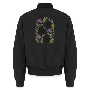 Gotische Spinnen - Unisex Bomberjacke - Schwarz - Hinten - AI Model Male 185 light (185cm)