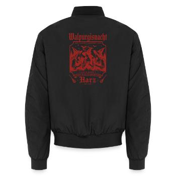  Hexen Geschenkidee Brocken Köstüm - Unisex Bomberjacke - Schwarz - Hinten - AI Model Male 185 light (185cm)