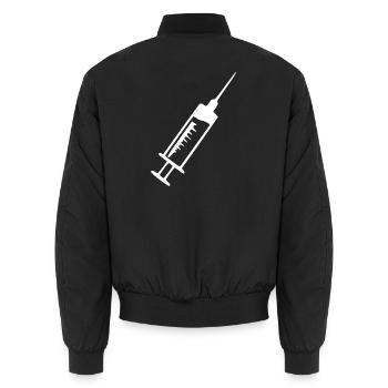 Spritze Arzt Ärztin Krankenpfleger Geschenk  - Unisex Bomberjacke - Schwarz - Hinten - AI Model Male 185 light (185cm)