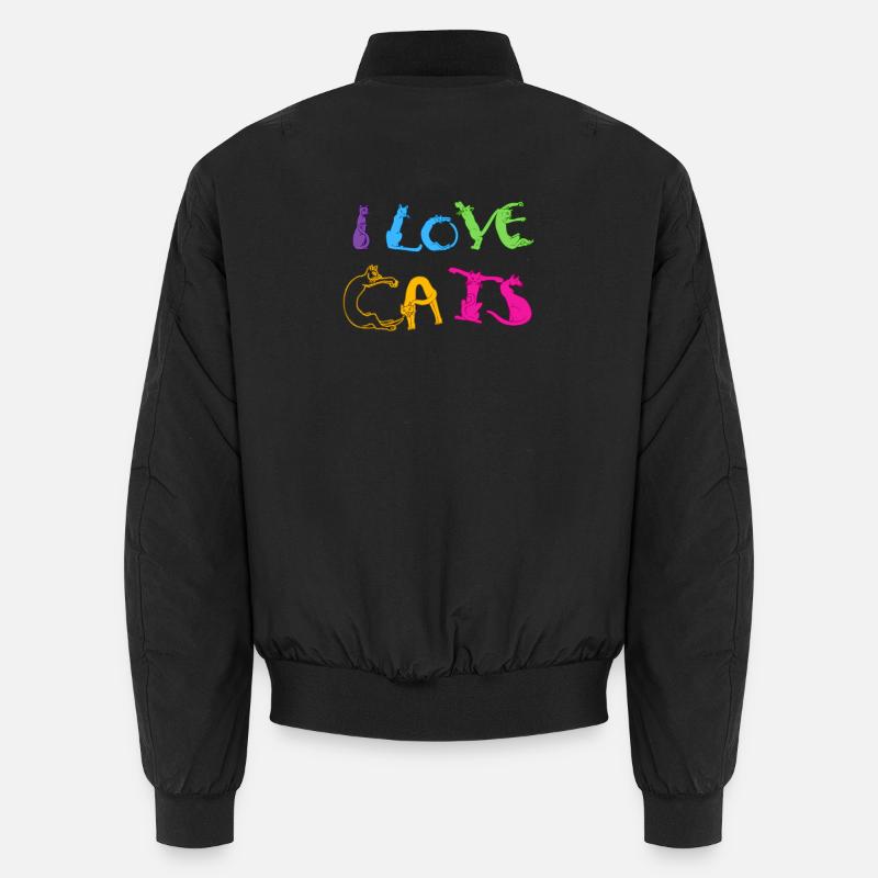 Ich liebe Katzen Unisex Bomberjacke