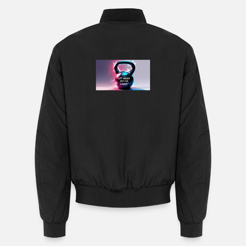 Kettelball with motivational slogan - Unisex Bomber Jacket - black