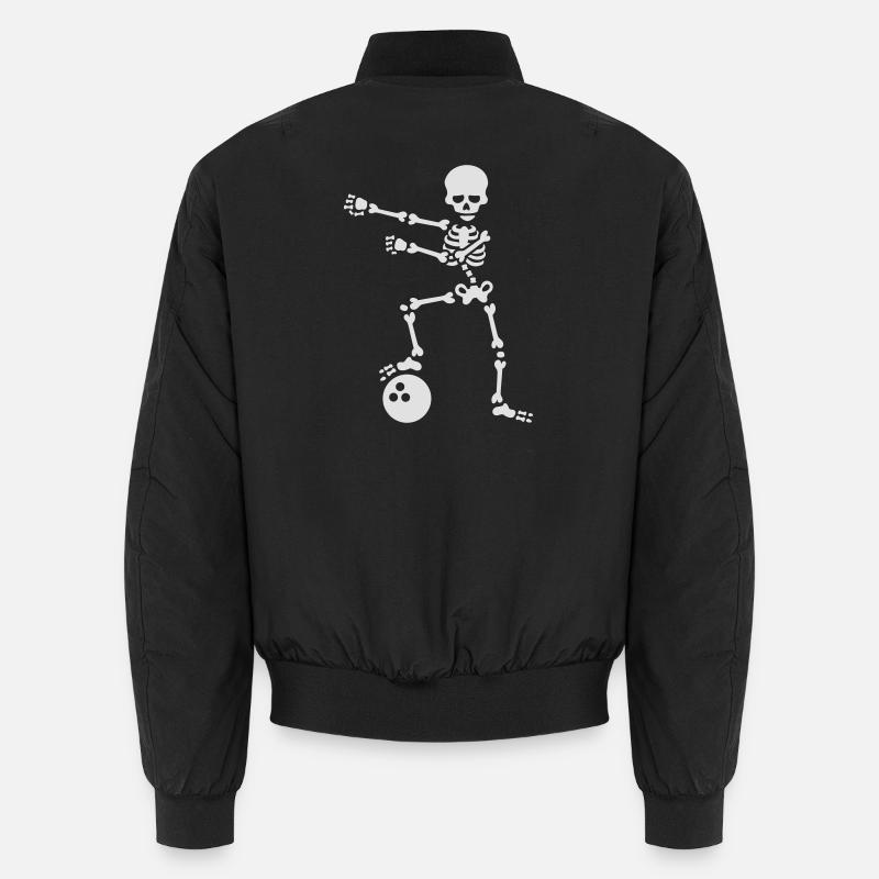 Bowlingkugel bowling floss dance flossing skelett Unisex Bomberjacke
