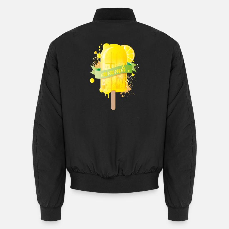 Crème glacée délicieuse jaune citron dans un style graffiti Bomber unisexe
