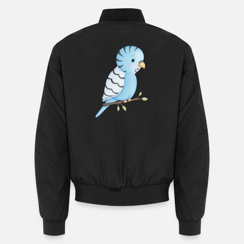 mignon oiseau perruche - Bomber unisexe - noir