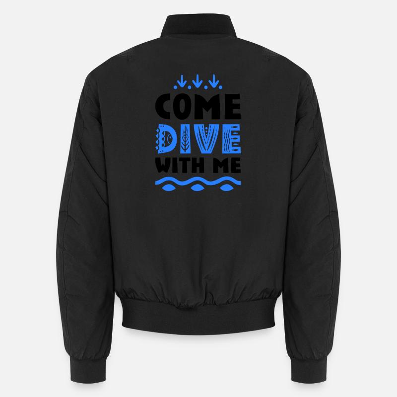 Funny sayings for divers - Unisex Bomber Jacket - black
