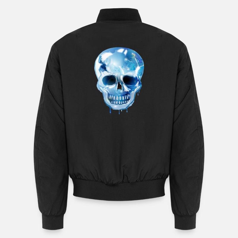 Crâne extravagant coloré dans le look de verre Bomber unisexe