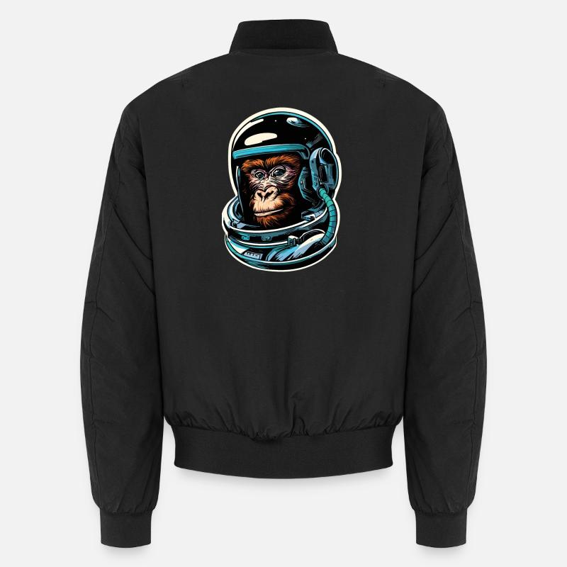 Singe de l’espace - Bomber unisexe - noir