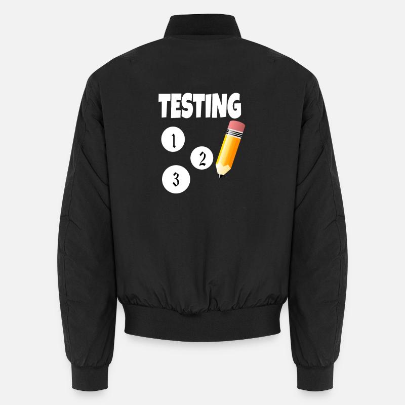 Test 123 avec un crayon - Bomber unisexe - noir