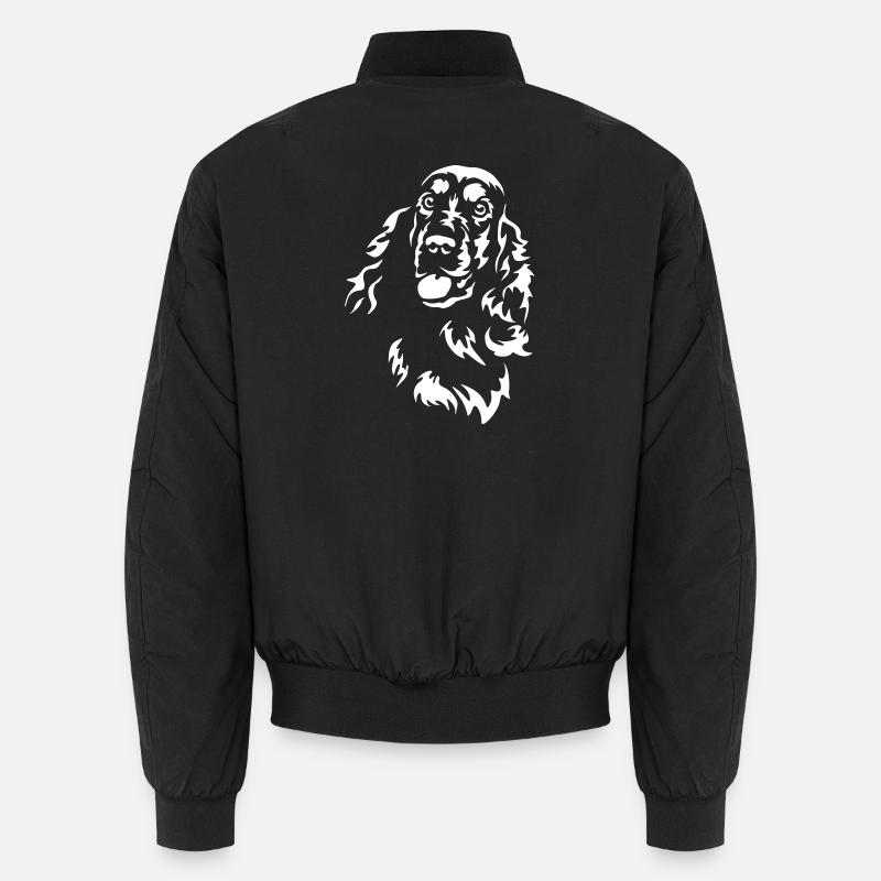 Cocker Spaniel Head « Black Edition » Bomber unisexe