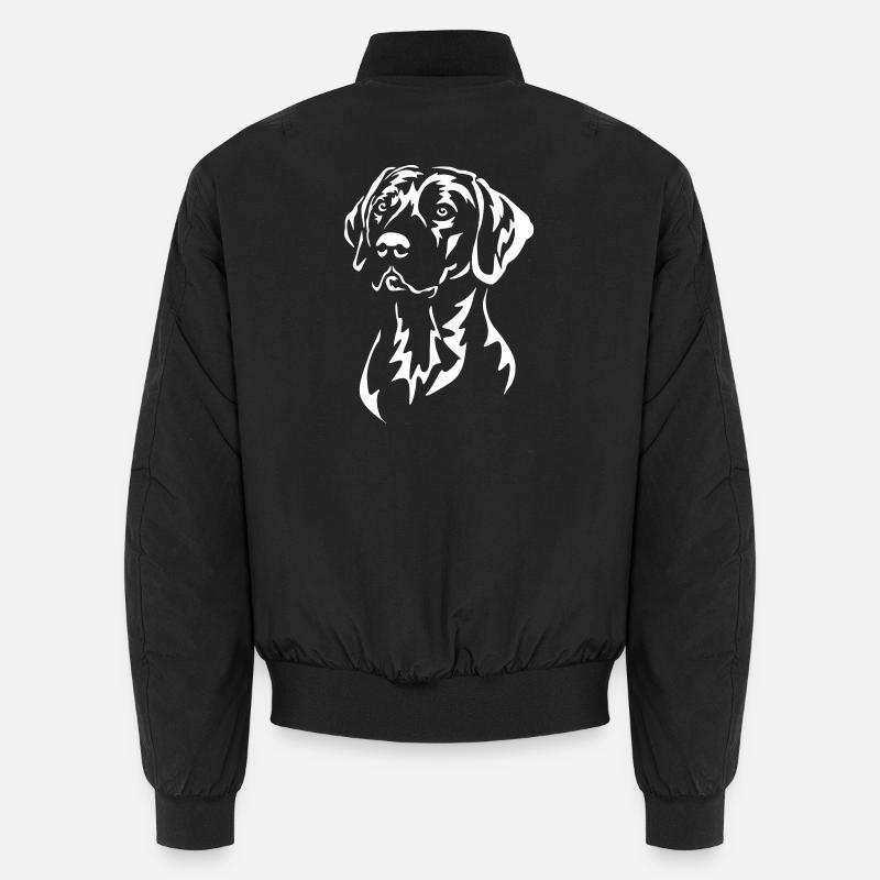 Rhodesian Ridgeback Head "Black Edition" - Unisex Bomber Jacket - black