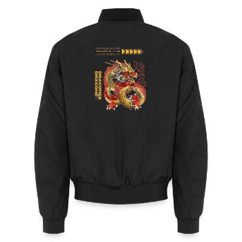 Tueur de dragons - Bomber unisexe - noir - Dos - AI Model Male 185 light (185cm)