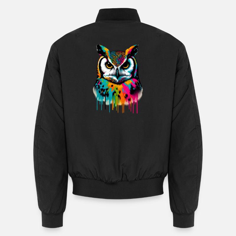 Hibou - Bomber unisexe - noir