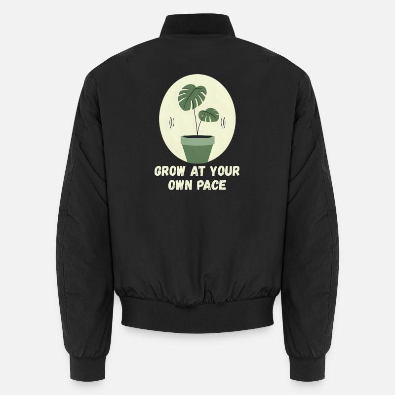 Everyone grows at their own pace Unisex Bomber Jacket