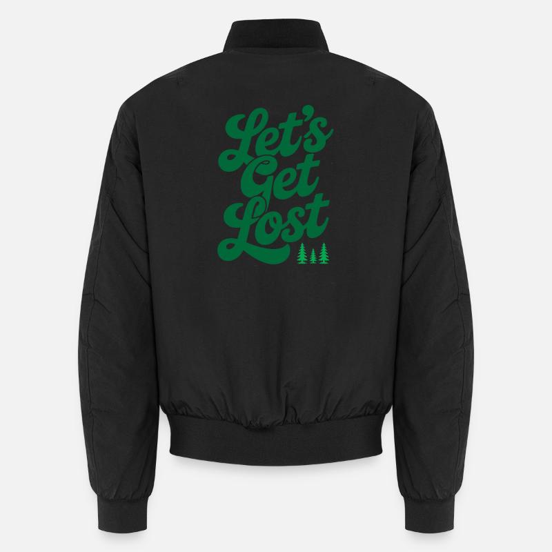Adventure - Let's Get Lost - Unisex Bomber Jacket - black