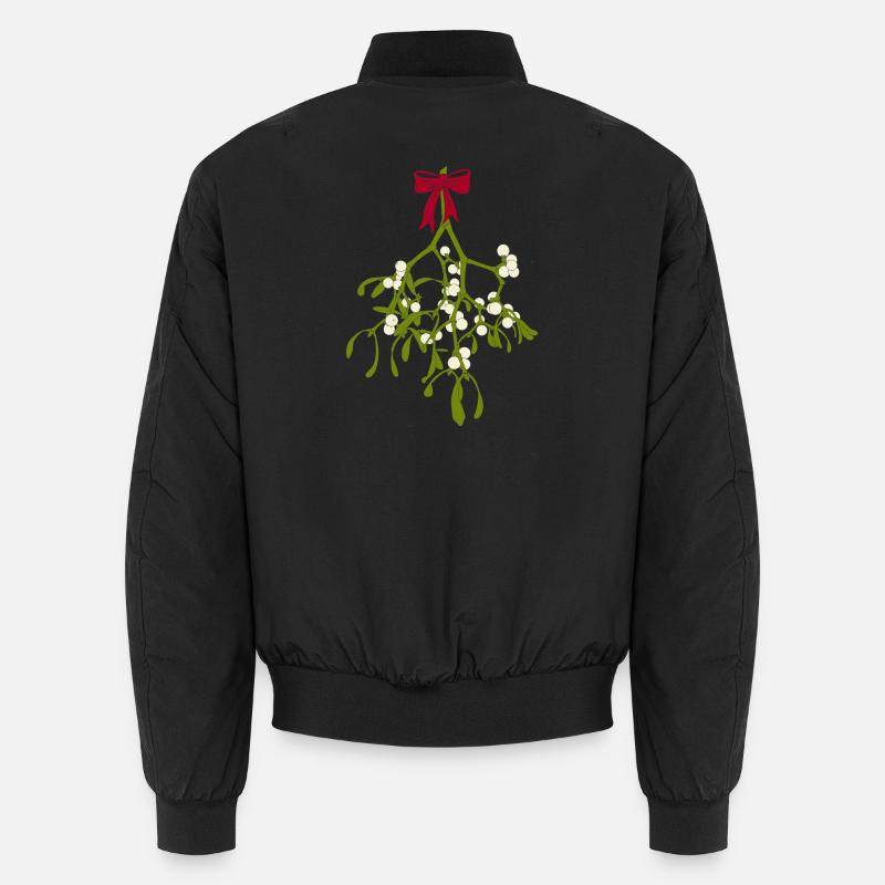 Gui avec ruban rouge - Décoration de Noël Bomber unisexe