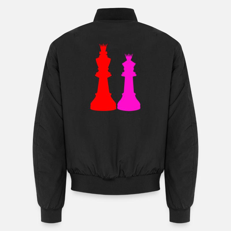 Double Chess Queen Silhouettes Bomber unisexe