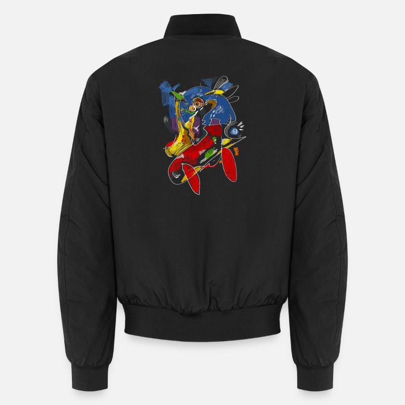 Abstract Pop Art - Unisex Bomber Jacket - black