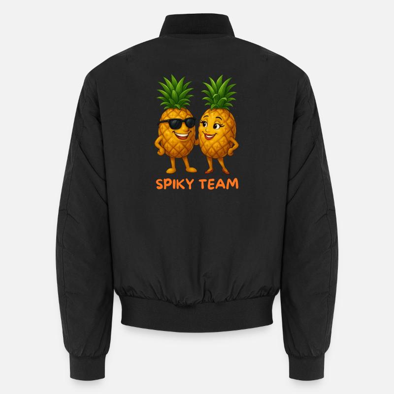 Spicy Team Pineapple Duo - Unisex Bomber Jacket - black