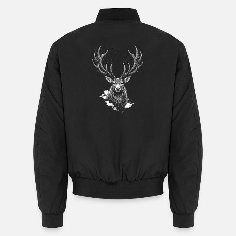 Silhouette de cerf - Bomber unisexe - noir