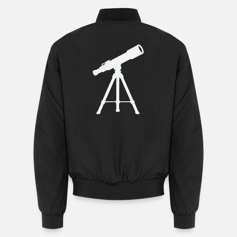 Telescope on Tripod – Starry Night Unisex Bomber Jacket