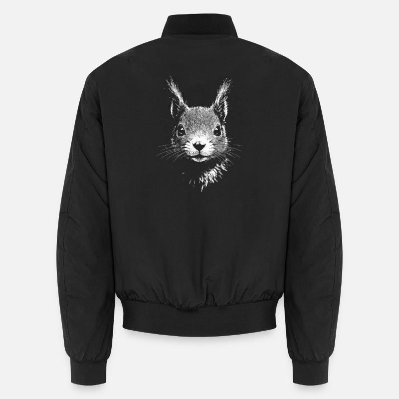 Eichhörnchen - Unisex Bomberjacke - Schwarz