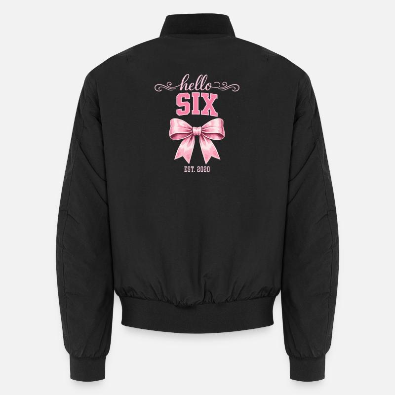 Hello Six 6 Ans Est 2020 Anniversaire Nœud Bomber unisexe