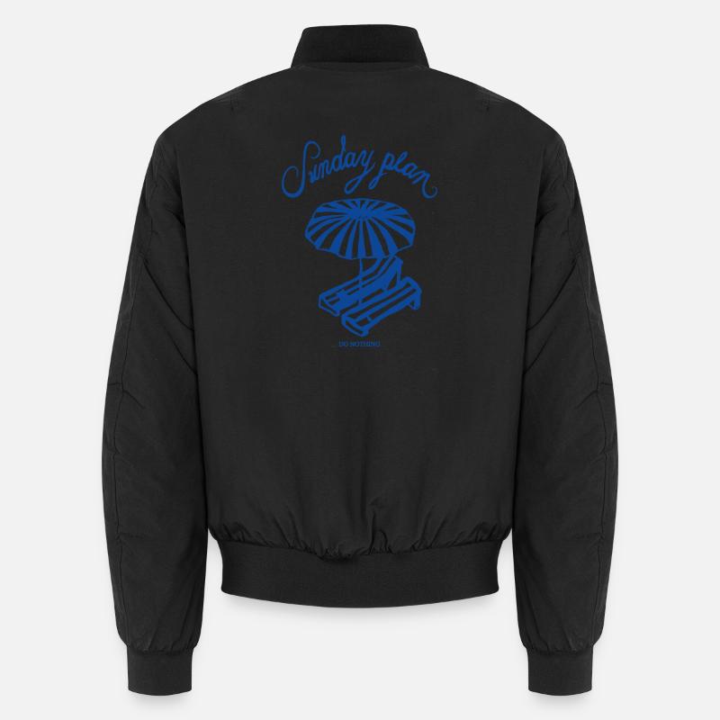 Sunday schedule beach rest - Unisex Bomber Jacket - black