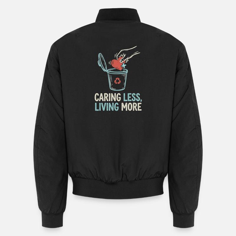 Living More - Unisex Bomber Jacket - black