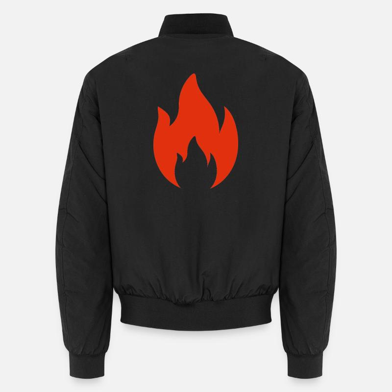 flame - Unisex Bomber Jacket - black