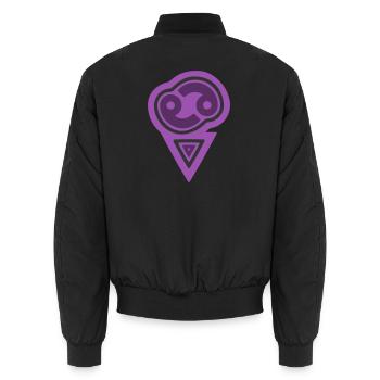 Zodiac Tribal Cancer and Water - Unisex Bomber Jacket - black - Back - AI Model Male 185 light (185cm)