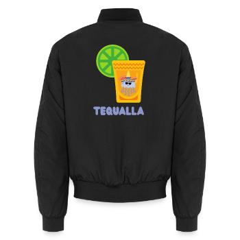 TEQUALLA - Unisex Bomberjacke - Schwarz - Hinten - AI Model Male 185 light (185cm)