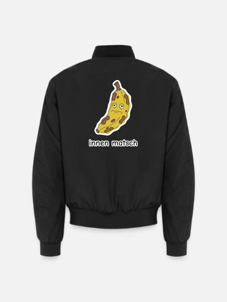innen matsch – Banane Meme - Unisex Bomberjacke - Schwarz
