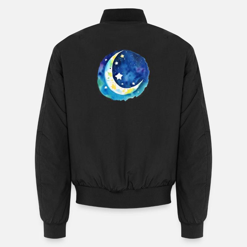 Lune et étoiles Bomber unisexe