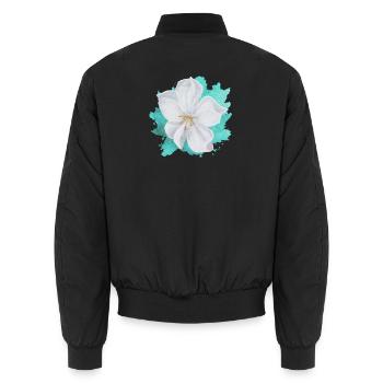 Magische Mandelblüte - Sonja von Staden - Unisex Bomberjacke - Schwarz - Hinten - AI Model Male 185 light (185cm)