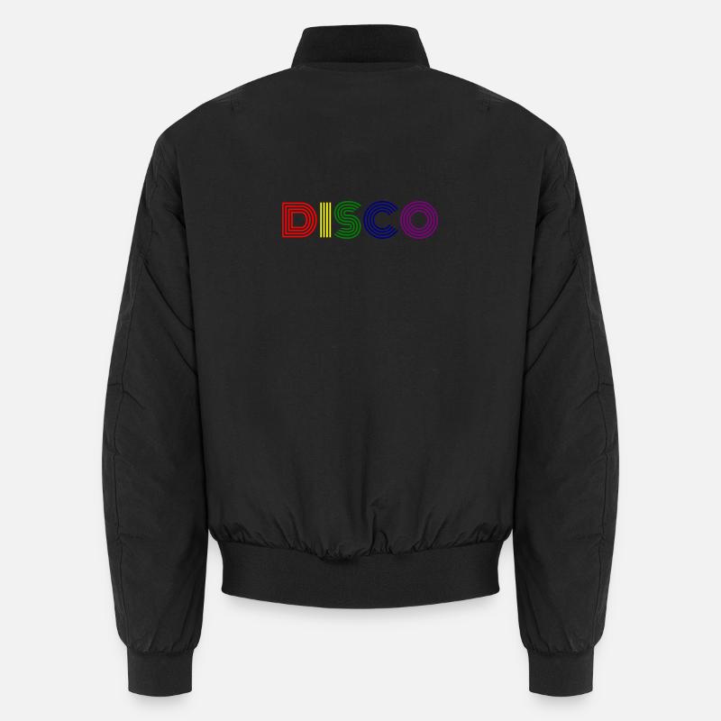 Disco Neon Streifen Retro Unisex Bomberjacke
