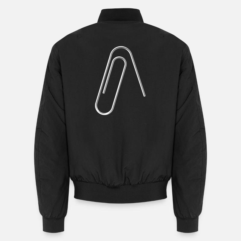Büroklammer reset Helpdesk PC Techniker Nerd Geek Unisex Bomberjacke