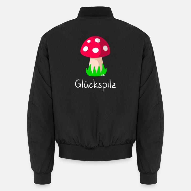 Glückspilz - Unisex Bomberjacke - Schwarz