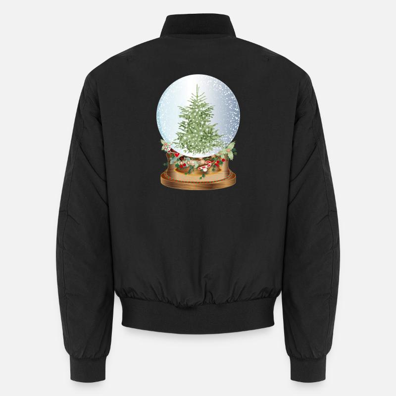 belle boule à neige nostalgique avec sapin de Noël Bomber unisexe