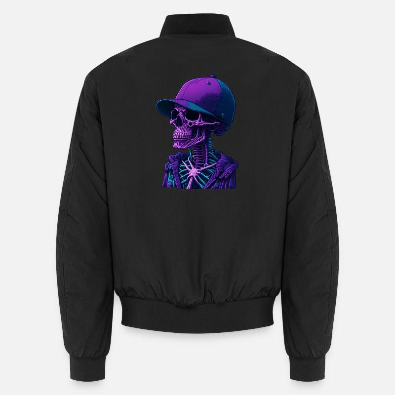 Skeleton with cap Unisex Bomber Jacket