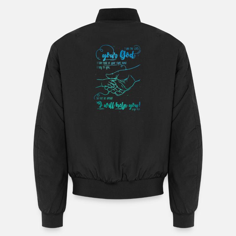 Jesaja Bibelvers Ich helfe dir Unisex Bomberjacke