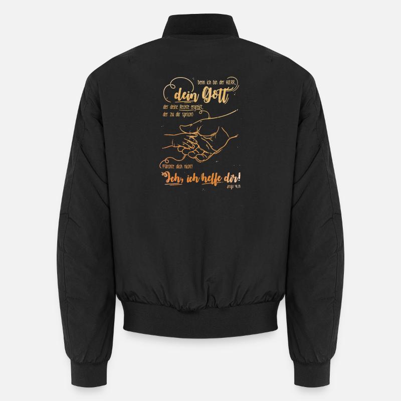 Jesaja Bibelvers Ich helfe dir Unisex Bomberjacke
