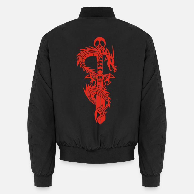 Le dragon rouge et l'épée Bomber unisexe