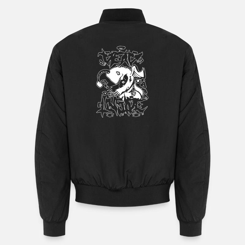 Rebell Tier Graffiti Design - Unisex Bomberjacke - Schwarz