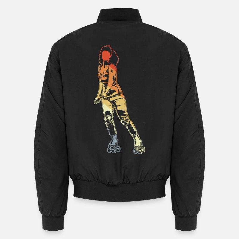 Rollschuhläuferin - Unisex Bomberjacke - Schwarz