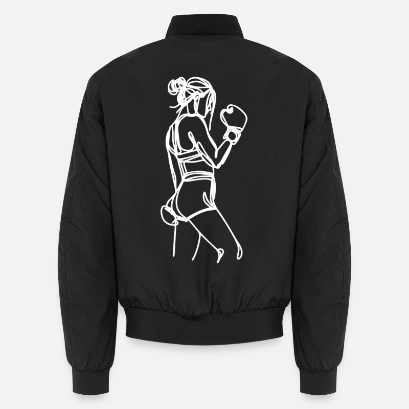 Boxerin Grafik Unisex Bomberjacke