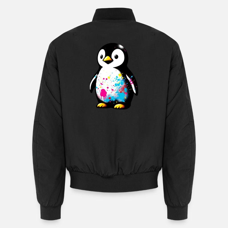 Penguin - Unisex Bomber Jacket - black