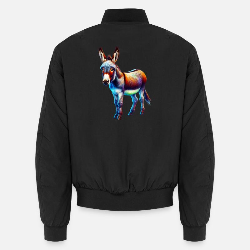 Esel-Maultier - Unisex Bomberjacke - Schwarz