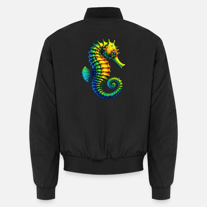 Seepferdchen - Unisex Bomberjacke - Schwarz